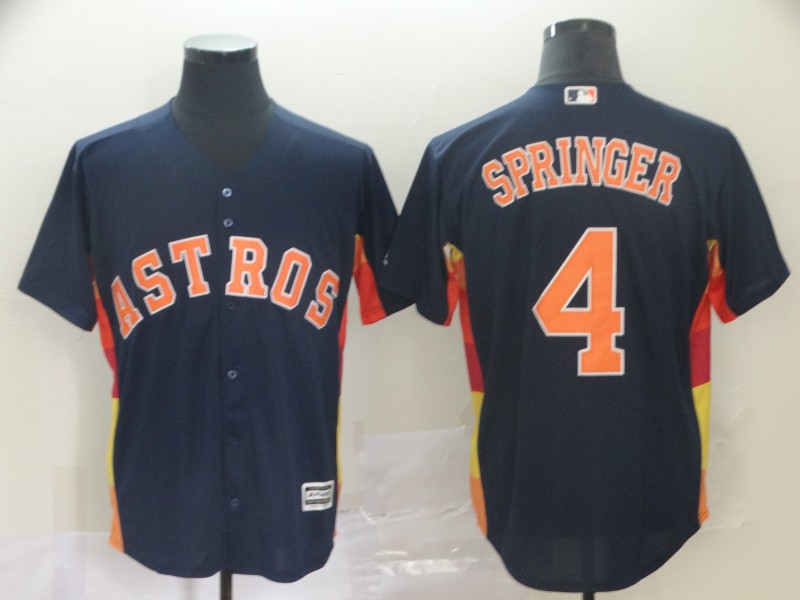 Men Houston Astros #4 Springer blue game MLB Jerseys->los angeles dodgers->MLB Jersey